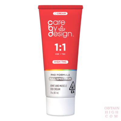 Full Spectrum Join and Muscle Cream 1:1 THC:CBD 3oz Care By Design obtain high